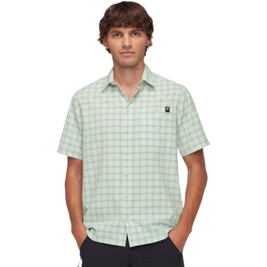 Koszula wędrowna Mammut Lenni krótki rękaw 2025 (z kieszenią na piersi) jasna zieleń męska