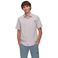 Koszula wędrowna Mammut Lenni krótki rękaw 2025 (z kieszenią na piersi) fioletowa/malinowa męska