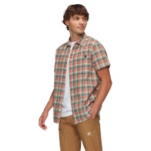 Koszula wędrowna Mammut Trovat Summer krótki rękaw (mieszanka bawełny) czerwona/szałwiowa męska