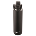 Nike Butelka na napoje Recharge Chug Bottle Stal nierdzewna czarna 709ml