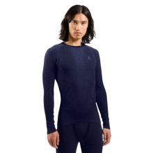 Odlo Longsleeve Performance Warm Blackcomb (ciepłe, bezszwowe, szybko schnące) bielizna granatowa męska