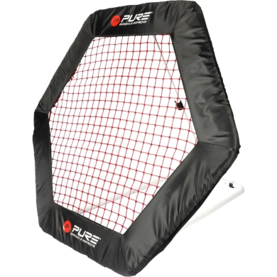 Pure2Improve Piłkarski Trener-Rebounder Hexagon czarny 140x125 cm
