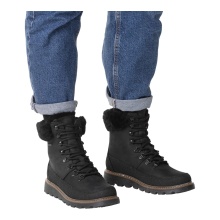 Pomar zimowe botki PÄIVI GTX (skóra nubukowa, wodoodporne, ekstremalnie ciepłe, ocieplane owczą wełną) czarne damskie