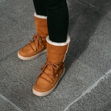 Pomar zimowe botki Lappi GTX (skóra nubukowa, owcza wełna) jasnobrązowe damskie