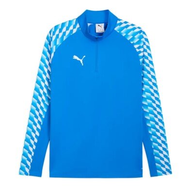 Puma Sportowa koszulka z długim rękawem teamLIGA26 Trening 1/4 Zip Top (100% recyklingowany poliester, oddychający) niebieska Męska