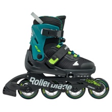 Rolki inline Microblade XT (kółka: 72mm/80A, łożyska: SG5) czarne/petrolowe/zielone dla dzieci