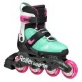 Rolki inline Microblade XT (kółka: 72mm/80A, łożyska: SG5) czarne/mintowe/różowe dla dziewczynek