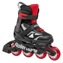 Rolki inline Microblade (kółka: 72mm/80A, łożyska: SG3) czarne/czerwone dla dzieci