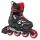 Rolki inline Microblade (kółka: 72mm/80A, łożyska: SG3) czarne/czerwone dla dzieci