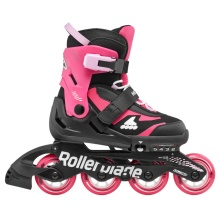 Rolki inline Microblade (kółka: 72mm/80A, łożyska: SG3) czarne/różowe dla dziewczynek