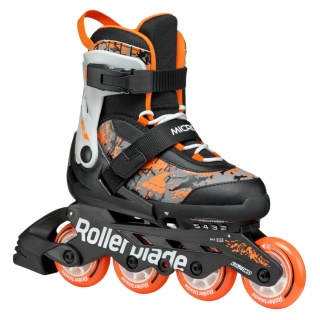 Rolki inline Microblade SL (kółka: 72mm/80A, łożyska: SG3) czarne/pomarańczowe dla dzieci