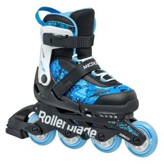 Rolki inline Microblade SL (kółka: 72mm/80A, łożyska: SG3) czarne/niebieskie dla dzieci