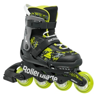 Rolki inline Microblade SL (kółka: 72mm/80A, łożyska: SG3) czarne/lime dziecięce