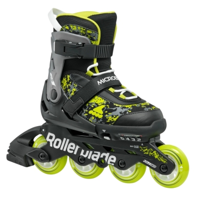 Rolki inline Microblade SL (kółka: 72mm/80A, łożyska: SG3) czarne/lime dziecięce