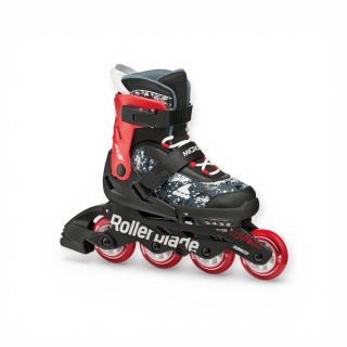 Rolki inline Microblade SL (kółka: 72mm/80A, łożyska: SG3) czarne/czerwone dla dzieci