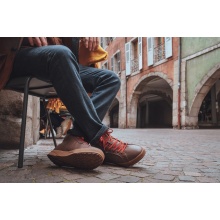 Saola codzienne buty zimowe Bergen Waterproof Warm (skóra, wodoodporne) brązowe męskie