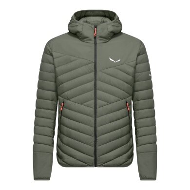 Kurtka puchowa Salewa Brenta (odporna na wiatr i wodoodporna) 2025 w odcieniu ciemnozielonym dla mężczyzn