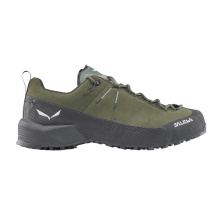 Salewa buty trekkingowe Wildfire Leather 2 GTX (podejście, nubuk, wodoodporne) zielono/czarne męskie