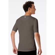 Schiesser T-shirt rekreacyjny Revival Karl-Heinz krótki rękaw claybraun męski