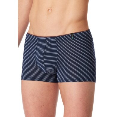 Schiesser bielizna bokserki Long Life Soft Modal paski admiralblue męskie - 1 sztuka