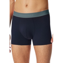 Schiesser bielizna bokserki 95/5 bawełna organiczna z gumką wielokolorowe ciemnoniebieskie męskie - 3 sztuki