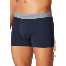Schiesser bielizna bokserki 95/5 bawełna organiczna z gumką wielokolorowe ciemnoniebieskie męskie - 5 sztuk