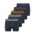 Schiesser bielizna bokserki 95/5 bawełna organiczna z gumką wielokolorowe ciemnoniebieskie męskie - 5 sztuk