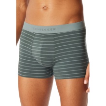 Schiesser bielizna bokserki 95/5 z gumką 910 ciemnoniebieskie/mineralne w paski męskie - 3 sztuki