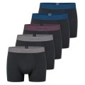Schiesser bielizna bokserki 95/5 bawełna organiczna z gumką wielokolorowe czarne męskie - 5 sztuk