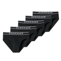 Schiesser bielizna slipy Rio z organicznej bawełny z gumką 95/5 czarne męskie - 5 sztuk