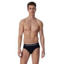 Schiesser bielizna slipy Rio z organicznej bawełny z gumką 95/5 czarne męskie - 5 sztuk