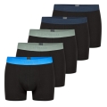 Schiesser bielizna bokserki 95/5 bawełna organiczna czarny męski - 5 sztuk
