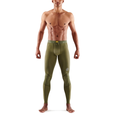 Skins Spodnie Funkcyjne 3-Series Tight Long (dopasowane) khaki męskie