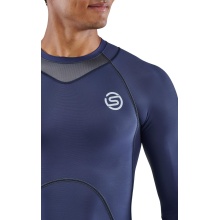 Skins Funkcjonalna bielizna termoaktywna Longsleeve 3-Series (dopasowana) granatowa męska