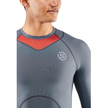 Skins Funkcjonalna bielizna termoaktywna z długim rękawem 3-Series (dopasowana) w kolorze węgorzowym dla mężczyzn