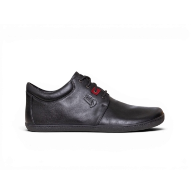 Sole Runner buty barfurowe sneakersy Narvi skórzane (szeroka przestrzeń na palce) czarne