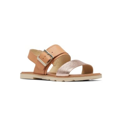 Sorel Sandale Ella III Slingback (skóra) beżowo/biała damska