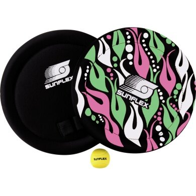 Zestaw do gry Sunflex Wurfspiel Skilly Fireworks - elastyczne pętle na palce, neopren czarny/różowy - 1 zestaw