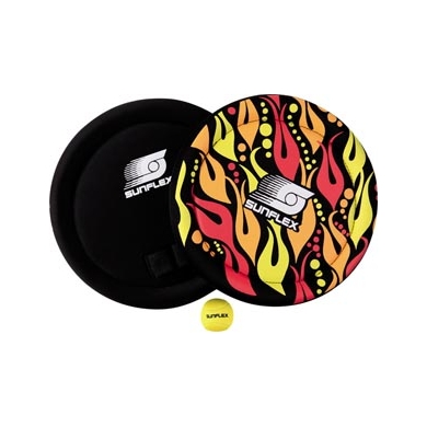 Sunflex Wurfspiel Skilly Set Fireworks - elastyczne pętle na palce, neopren czarny/czerwony/żółty - 1 zestaw