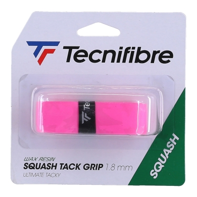 Tecnifibre Squash Tacky Grip Basisband (klejący uchwyt z woskiem) różowy - 1 sztuka
