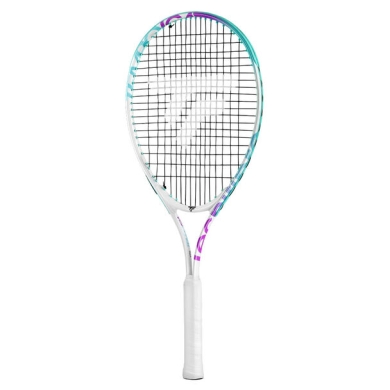 Tecnifibre dziecięca rakieta tenisowa Tempo Iga 25in/235g (9-12 lat) 2025 biała/fioletowa - naciągnięta -