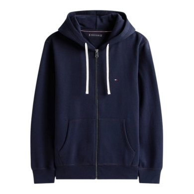 Tommy Hilfiger bluza z kapturem Full Zip Fleece (mieszanka bawełny) granatowa męska