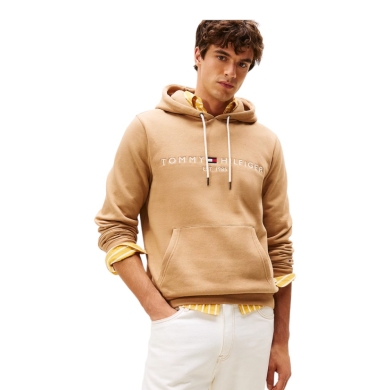Hoodie Tommy Hilfiger Flex-Fleece z kapturem (mieszanka bawełny) w kolorze camelbrązowym dla mężczyzn