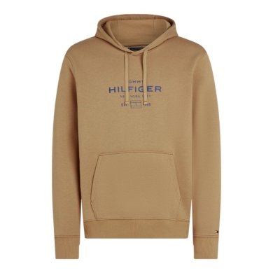Tommy Hilfiger bluza z kapturem Oval Graphic Hoodie (mieszanka bawełny) camelbrązowy mężczyźni