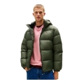 Tommy Jeans zimowa kurtka puchowa Essential Down Jacket EXT z kapturem (ciepła, wodoodporna) zielona męska