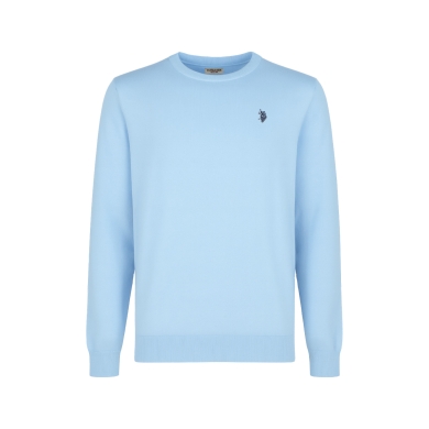 U.S. Polo Assn. Sweter Crewneck US16859 (100% bawełna) jasnoniebieski mężczyźni