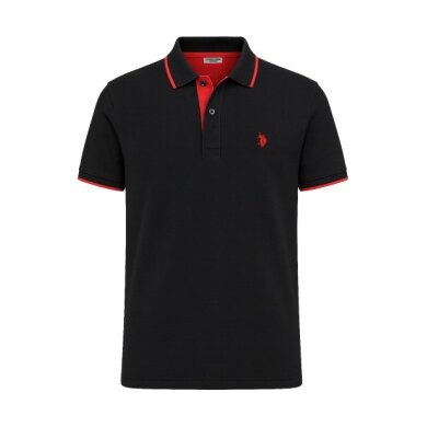 U.S. Polo Assn. Polo sportowe US16300 (bawełna) czarne męskie