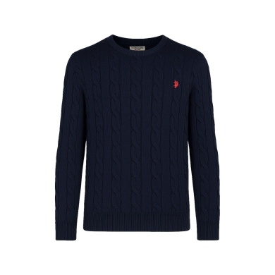 U.S. Polo Assn. Sweter R-Neck US16869 (100% bawełna) granatowy męski