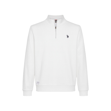 U.S. Polo Assn. Sweter Sweat Half Zip US16953 (100% bawełna) biały mężczyźni