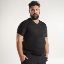 UYN Sport-Tshirt Terracross Shirt z poduszką Shouldercell Knit (Regular Fit) Krótki rękaw 2024 czarny mężczyźni